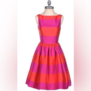 ♠️ Kate Spade ♠️ Striped Satin Fit & Flair Dress